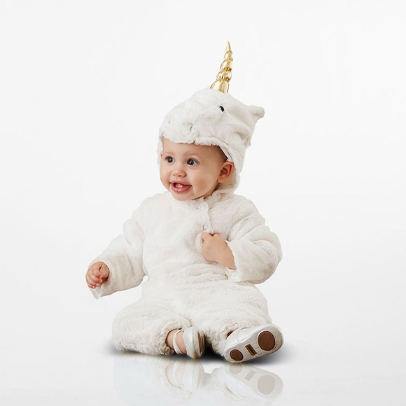 Pottery Barn Kids White and Gold Unicorn Costume - Picture 3 of 10
